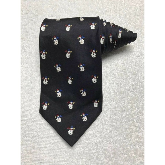 John Hill Executive Collection Snowman Christmas Novelty Tie Necktie - Picture 1 of 6